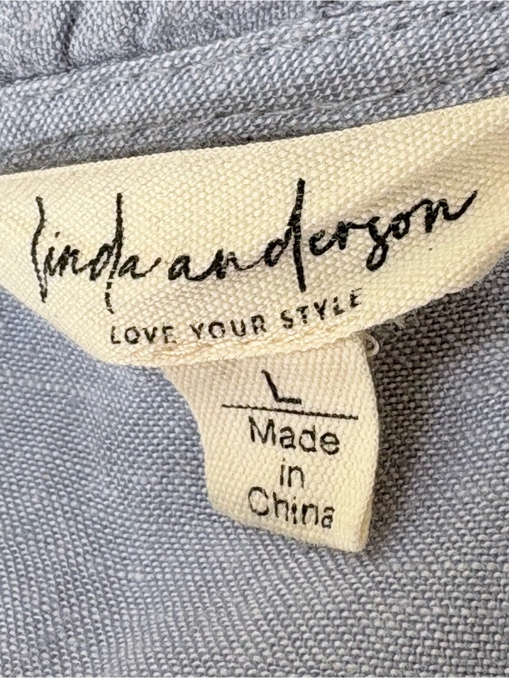 Linda Anderson Prairie Blue Rayon/Linen Soft Chambray Ruffle Detail Maxi Dress - Picture 7 of 8
